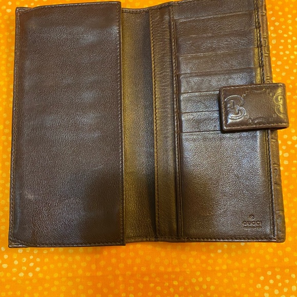 Gucci Guccissma Brown Leather Wallet with bow - Picture 3 of 9